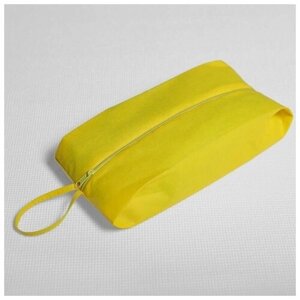 Мешок, сумка для обуви, сменки, сменной на молнии, цвет жёлтый