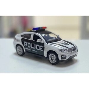 Металлическая машинка 1:32 Полиция BMW, БМВ инерционная, звук, свет,