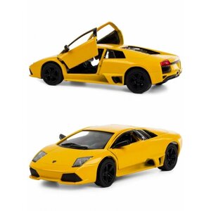 Металлическая машинка Kinsmart 1:36 «Lamborghini Murcielago LP640» инерционная, жёлтая KT5317D-2