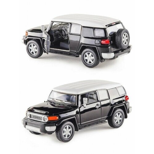 Металлическая машинка Kinsmart 1:36 «Toyota FJ Cruiser» инерционная, чёрная KT5343D-1 от компании М.Видео - фото 1