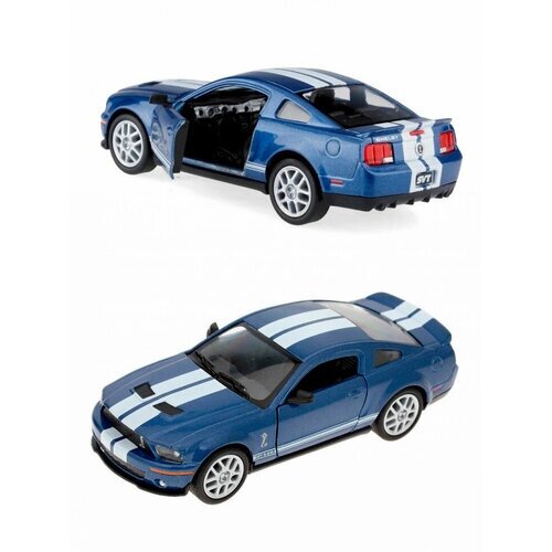 Металлическая машинка Kinsmart 1:38 «2007 Ford Shelby GT500» инерционная, синяя KT5310D-2 от компании М.Видео - фото 1