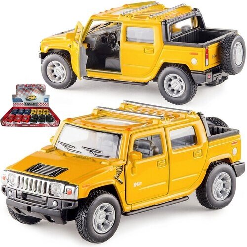 Металлическая машинка Kinsmart 1:40 «2005 Hummer H2 SUT» KT5097D инерционная / Желтый от компании М.Видео - фото 1