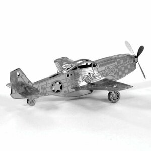 Металлический конструктор / 3D конструктор / Сборная модель P-51 Mustang