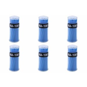 Микробраши для нанесения растворов Kristaller, MA-100 Regular, синий, 6 уп