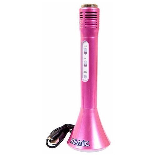 Микрофон детский ABtoys Mi-Mic "Звезда караоке", со встроенным динамиком, розового цвета от компании М.Видео - фото 1