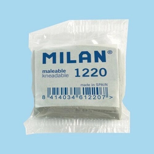 Milan Ластик-клячка Milan 1220, 37 х 28 х 10 мм, синтетический каучук, прямоугольный, для графита, пастели, угля от компании М.Видео - фото 1