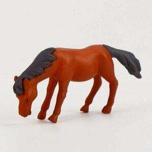 Миниатюра кукольная «Лошадка», набор 2 шт, размер 1 шт. 4,5 2,5 1 см, цвет коричневый