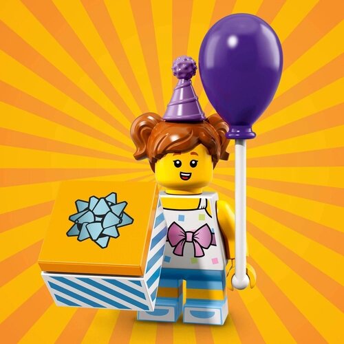 Минифигурка Лего 71021-6 : серия COLLECTABLE MINIFIGURES Lego 18 series ; Birthday Party Girl (Именинница) от компании М.Видео - фото 1