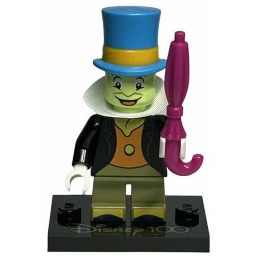 Минифигурка Лего Lego coldis100-3 Jiminy Cricket, Disney 100 (Complete Set with Stand and Accessories) от компании М.Видео - фото 1