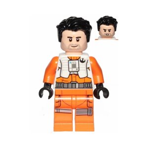 Минифигурка Lego Star Wars Poe Dameron (Pilot Jumpsuit without Belts and Pipe, Hair) sw1019