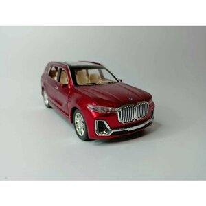 Модель автомобиля BMW X7 коллекционная металлическая игрушка масштаб 1:24 красный