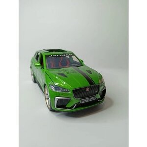 Модель автомобиля JAGUAR F-PACE TROPHY коллекционная металлическая игрушка масштаб 1:18 зеленый
