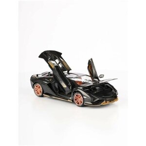 Модель автомобиля Ламборджини Lamborghini коллекционная металлическая игрушка масштаб 1:24 черный