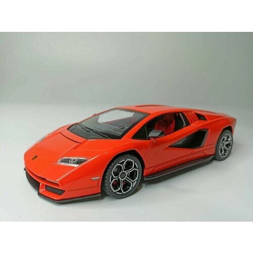 Модель автомобиля Ламборджини Lamborghini коллекционная металлическая игрушка масштаб 1:24 оранжевый от компании М.Видео - фото 1