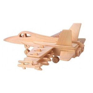 Модель деревянная сборная Авиация Бомбардировщик F18 Хорнет - Wooden Toys [P104]