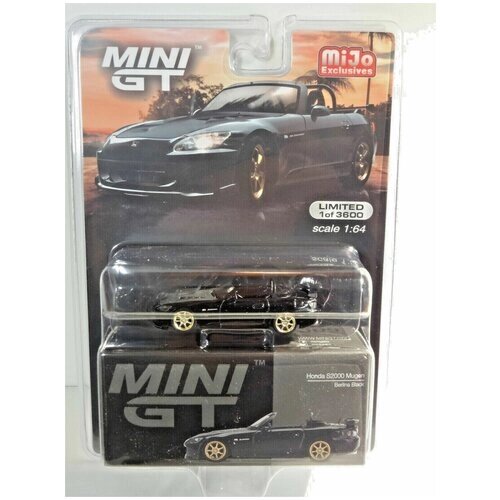 Модель коллекционная Mini GT 1:64 MiJo Exclusives Honda S2000 (AP2) Mugen Berlina Black от компании М.Видео - фото 1