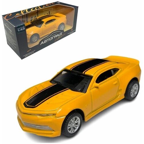 Модель металлическая Chevrolet Camaro, жёлтый, масштаб 1:43 от компании М.Видео - фото 1