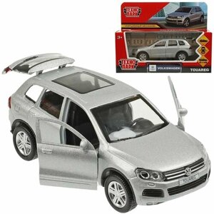 Модель металлическая Volkswagen Touareg серебристый, инерционная, открываются двери и багажник