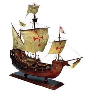 Модель парусного корабля Amati (Италия), Каравелла Santa Maria, М. 1:65, подарочный набор для сборки + инструменты, краски и клей, AM1409-RUS-full