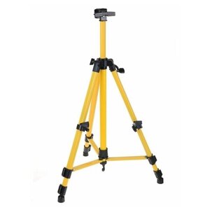 Мольберт телескопический, тренога, металлический, жёлтый, размер 51 - 153 см