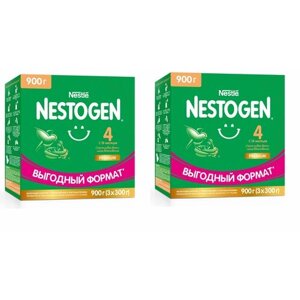 Молочко детское Nestle Nestogen Premium 4, с 18 месяцев, с пребиотиками и лактобактериями 900 г 2 шт