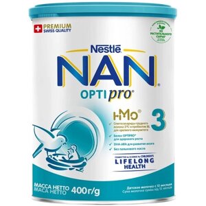 Молочко для роста, иммунитета и развития мозга NAN 3 OPTIPRO, 1050 г, с 12мес