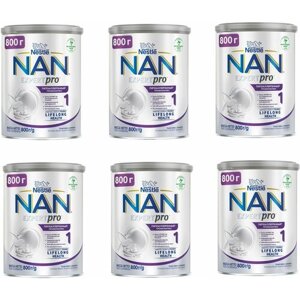 Молочная смесь Nestle NAN 1 ExpertPro гипоаллергенный с рождения 800 г 6 шт