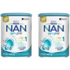 Молочная смесь Nestle NAN 1 OPTIPRO для роста, иммунитета и развития мозга, с рождения, 400 г 2 шт
