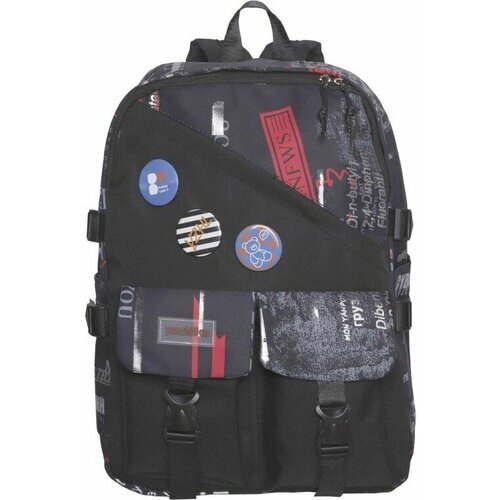 Молодежный рюкзак MERLIN 12297 черно-красный от компании М.Видео - фото 1