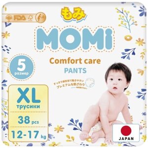 MOMI comfort CARE подгузники-трусики XL (12-17 кг), 38 шт