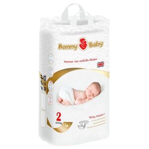 Mommy Baby подгузники 2 (4-8 кг) 56 шт., белый