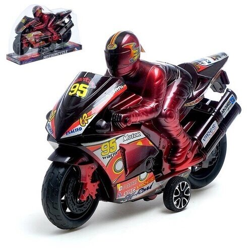 Мотоцикл инерционный «Спортбайк», с гонщиком, цвет микс от компании М.Видео - фото 1
