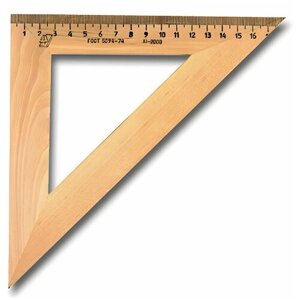 Можга Треугольник деревянный, угол 45, 18 см, учд, с15, 25 шт.