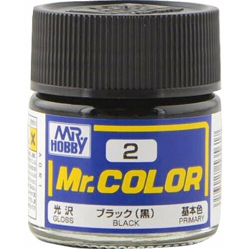 MR. HOBBY Mr. Color Black, Черный глянцевый, Краска акриловая, 10мл от компании М.Видео - фото 1