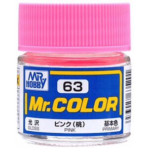 MR. HOBBY Mr. Color Pink, Розовый глянцевый, Краска акриловая, 10мл