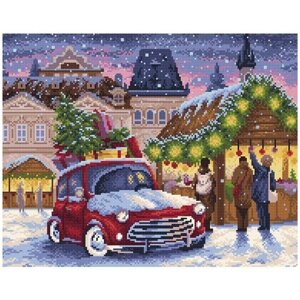 МС-007 Алмазная мозаика 'Рождественская ярмарка' 48*38см Brilliart