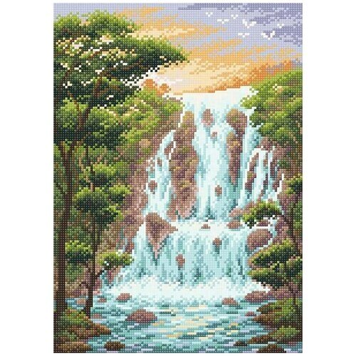 МС-083 Алмазная мозаика 'Крутой водопад' 27*38см Brilliart от компании М.Видео - фото 1
