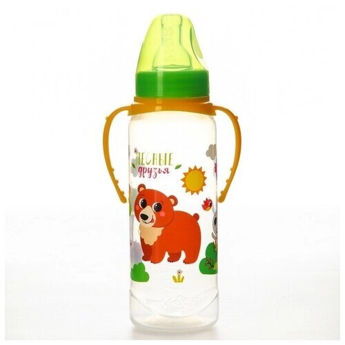 Mum&Baby Бутылочка для кормления "Лесные друзья" 250 мл цилиндр, с ручками от компании М.Видео - фото 1