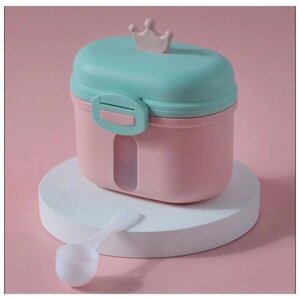 Mum&Baby Контейнер для хранения детского питания «Корона», 240 гр, цвет розовый
