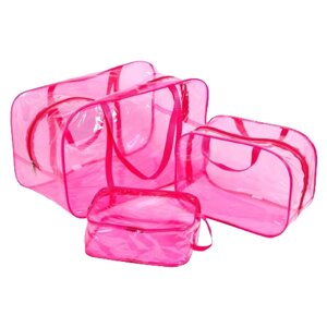 Mum&Baby Набор сумок в роддом, 3 шт., цветной ПВХ, цвет розовый