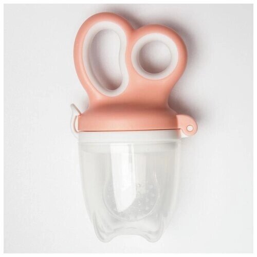 Mum&Baby Ниблер с силиконовой сеточкой "Ножнички", цвет розовый от компании М.Видео - фото 1