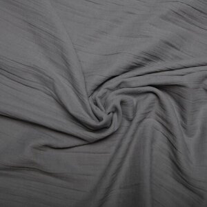 Муслин двухслойный жатый oops_tkani для детского текстиля, пеленок, взрослой одежды, полотенец, отрез 200*180, 100% хлопок, оттенок: серый