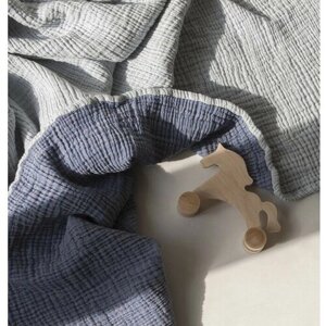 Муслиновое одеяло для новорожденного 4 слоя,100% хлопок 90х120см ID:Q01_BL_CREPE061 (90х120 см, Бледно-розовый)