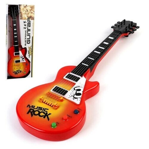 Музыкальная игрушка-гитара «Электро», световые и звуковые эффекты, работает от батареек от компании М.Видео - фото 1