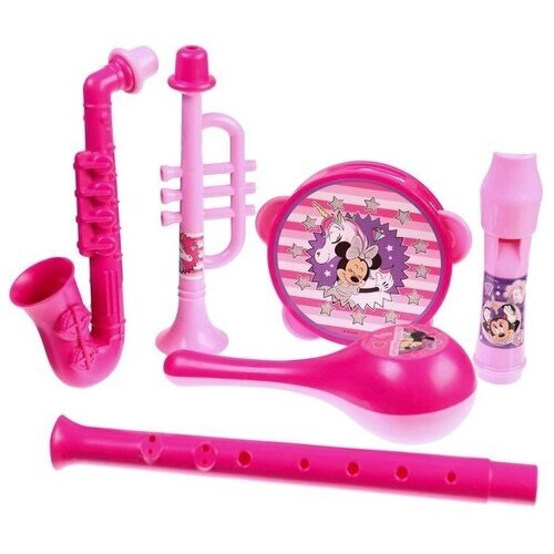 Музыкальные инструменты «Минни Маус», в наборе 5 предметов, цвет розовый от компании М.Видео - фото 1