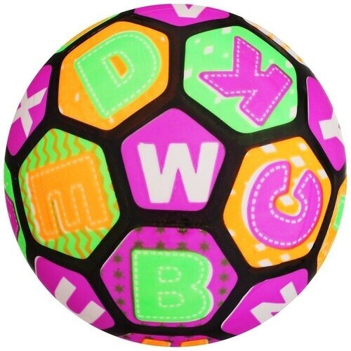 Мяч детский Буквы 23 см, 70 гр, световой от компании М.Видео - фото 1