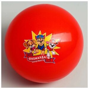 Мяч детский Paw Patrol "Команда", 16 см, 50 гр, цвета микс