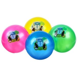 Мяч детский ТероПром 9209123, Синий трактор, диаметр 16 см, 50 г, товар без выбора конкретного цвета
