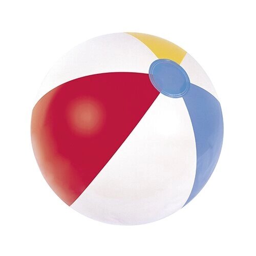 Мяч пляжный Bestway 31021 BW, белый/красный/синий от компании М.Видео - фото 1