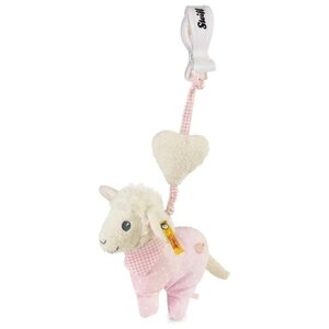 Мягкая игрушка Steiff Sweet Dreams Lamb Pendant Pink (Штайф Барашек Подвесная Погремушка Сладкие сны розовый 14 см)